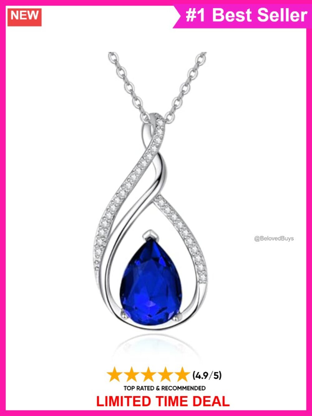 14K Gold Plated Sunflower Birthstone Pendant Necklace